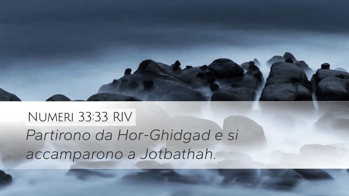 Numeri 33:33 RIV Desktop Wallpaper - Partirono da Hor-Ghidgad e si accamparono a - Desktop Bible Verse Wallpaper