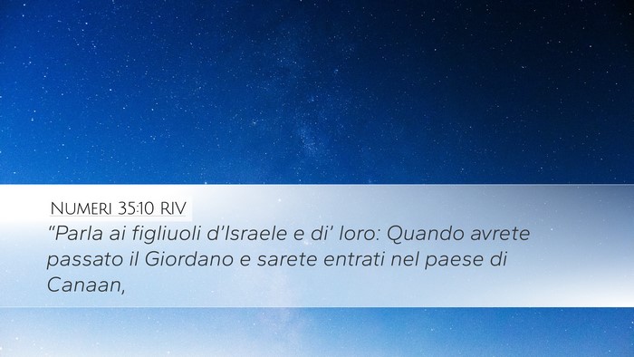 Numeri 35:10 RIV Bible Verse Image
