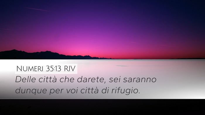 Numeri 35:13 RIV Desktop Wallpaper - Delle città che darete, sei saranno dunque per - Desktop Bible Verse Wallpaper