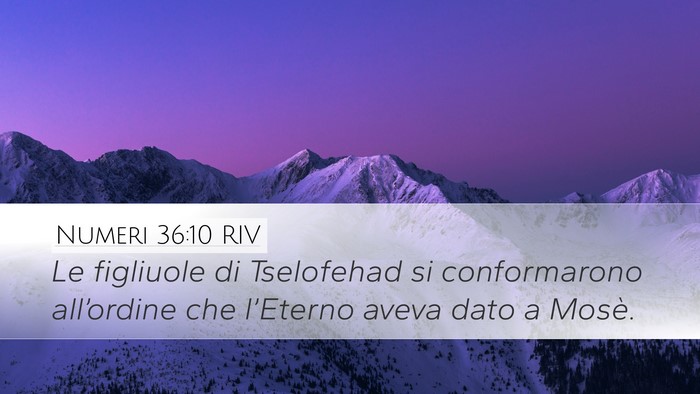 Numeri 36:10 RIV Bible Verse Image