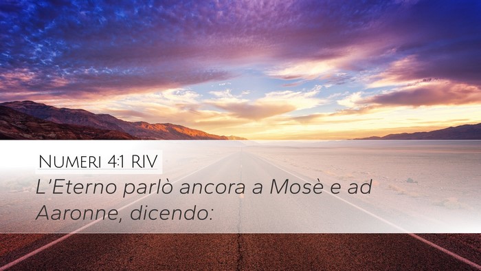 Numeri 4:1 RIV Bible Verse Image
