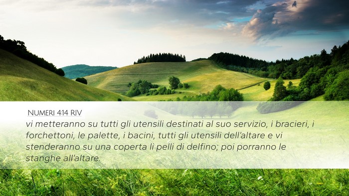 Numeri 4:14 RIV Desktop Wallpaper - vi metteranno su tutti gli utensili destinati al - Desktop Bible Verse Wallpaper