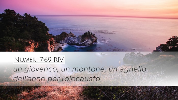 Numeri 7:69 RIV Desktop Wallpaper - un giovenco, un montone, un agnello dell’anno - Desktop Bible Verse Wallpaper