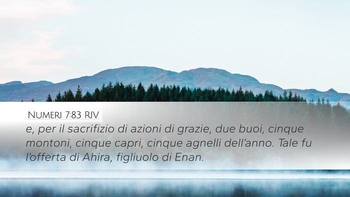 Numeri 7:83 RIV Desktop Wallpaper - e, per il sacrifizio di azioni di grazie, due - Desktop Bible Verse Wallpaper