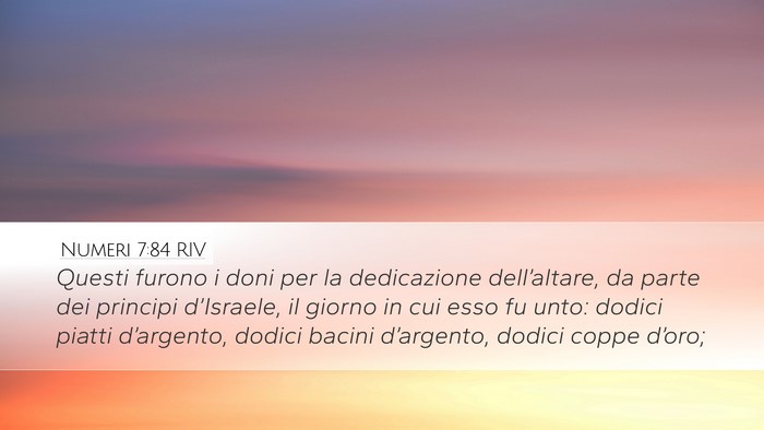 Numeri 7:84 RIV Bible Verse Image