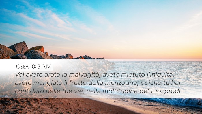 Osea 10:13 RIV Bible Verse Image