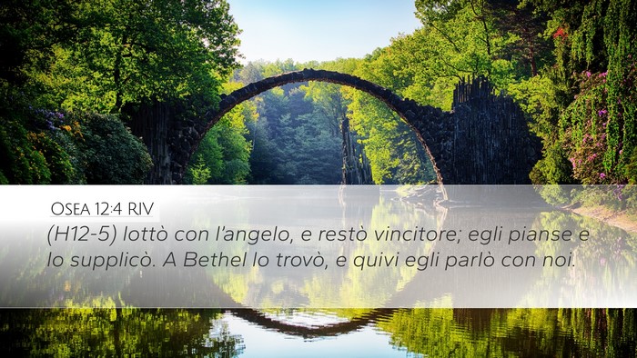 Osea 12:4 RIV Bible Verse Image