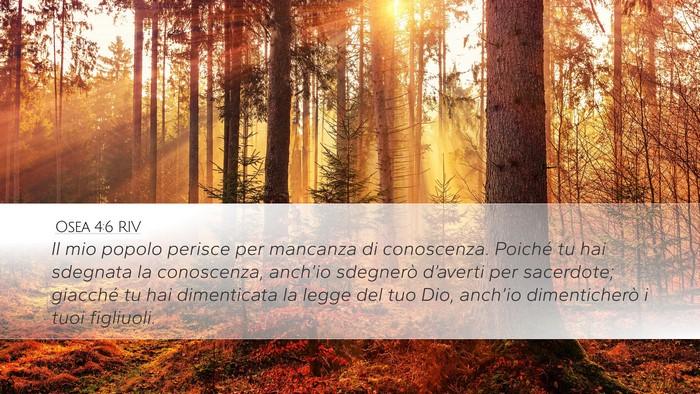 Osea 4:6 RIV Bible Verse Image