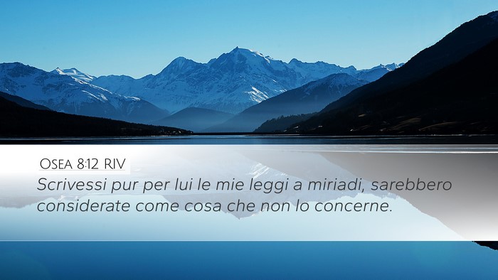 Osea 8:12 RIV Bible Verse Image