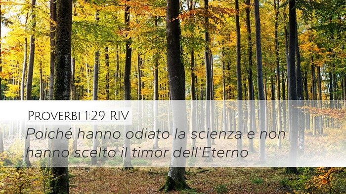Proverbi 1:29 RIV Bible Verse Image