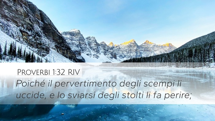 Proverbi 1:32 RIV Bible Verse Image