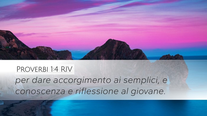 Proverbi 1:4 RIV Bible Verse Image