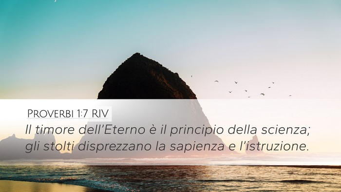 Proverbi 1:7 RIV Bible Verse Image