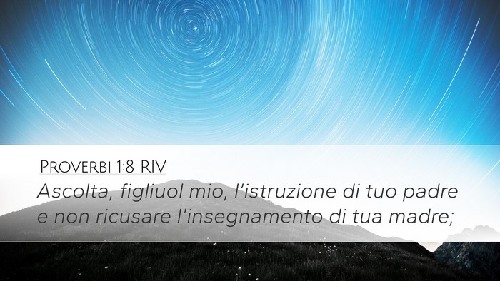 Proverbi 1:8 RIV Bible Verse Image