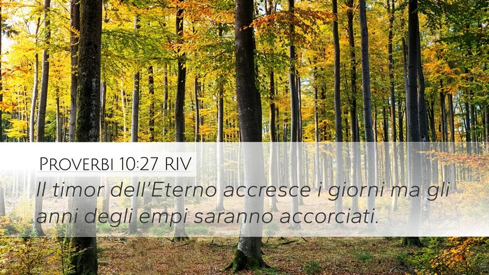 Proverbi 10:27 RIV Bible Verse Image