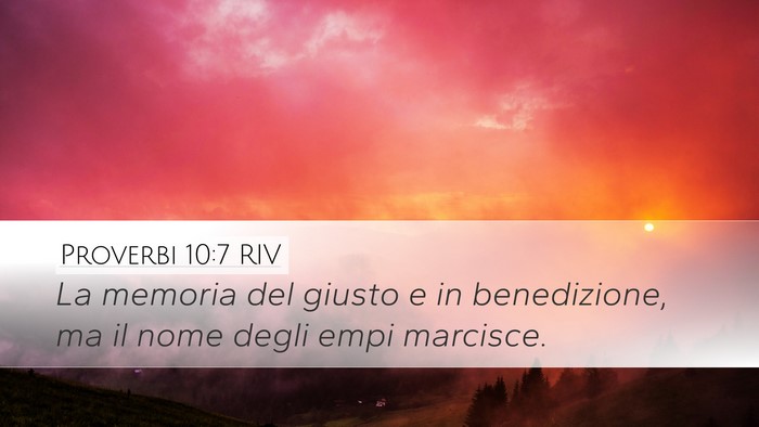 Proverbi 10:7 RIV Bible Verse Image