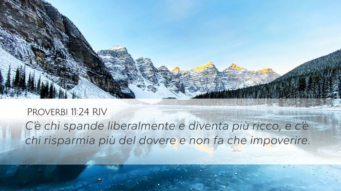 Proverbi 11:24 RIV Bible Verse Image