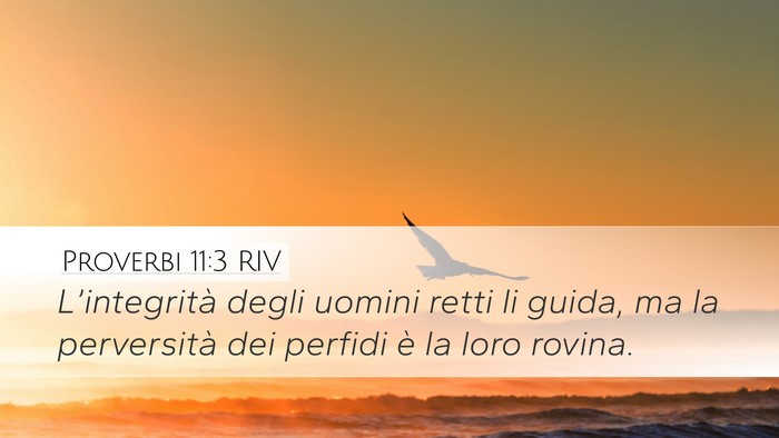 Proverbi 11:3 RIV Bible Verse Image