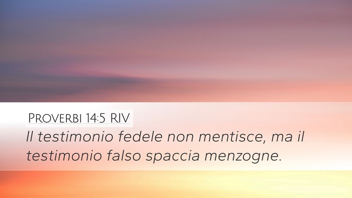 Proverbi 14:5 RIV Bible Verse Image