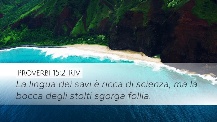 Proverbi 15:2 RIV Bible Verse Image