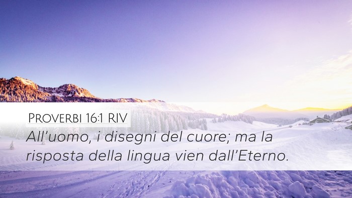 Proverbi 16:1 RIV Bible Verse Image