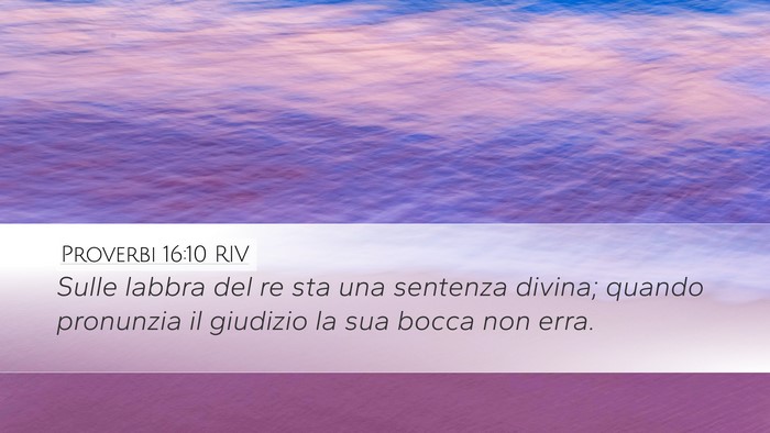 Proverbi 16:10 RIV Bible Verse Image