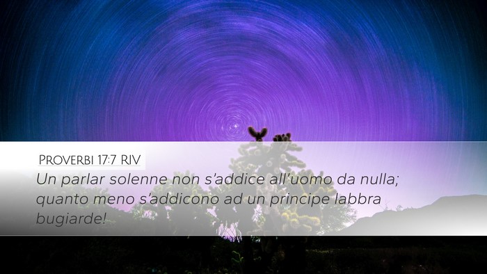 Proverbi 17:7 RIV Bible Verse Image
