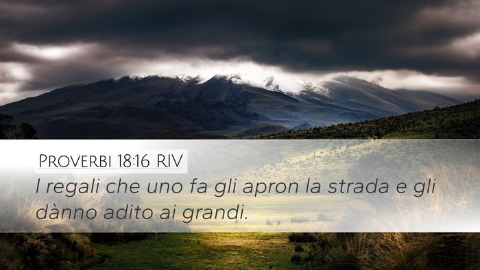 Proverbi 18:16 RIV Bible Verse Image