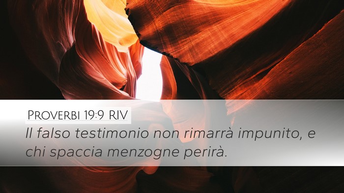 Proverbi 19:9 RIV Desktop Wallpaper - Il falso testimonio non rimarrà impunito, e chi - Desktop Bible Verse Wallpaper