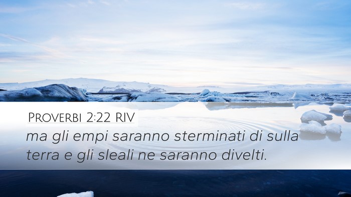 Proverbi 2:22 RIV Bible Verse Image