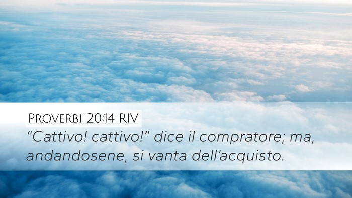 Proverbi 20:14 RIV Bible Verse Image