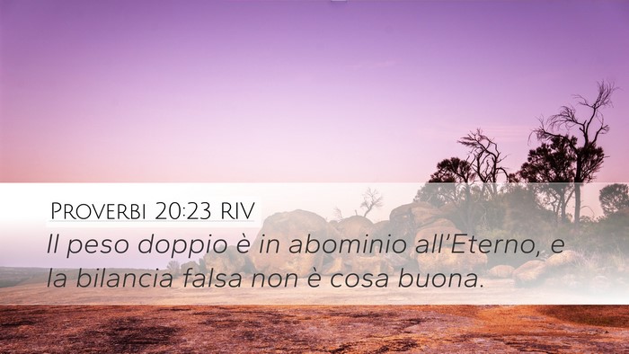 Proverbi 20:23 RIV Bible Verse Image
