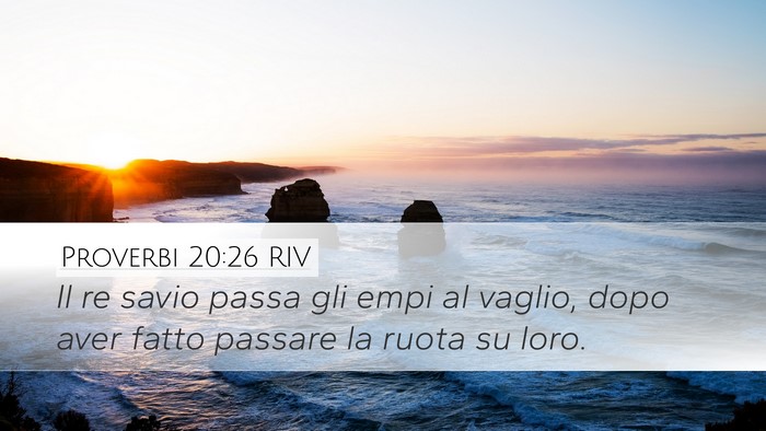 Proverbi 20:26 RIV Bible Verse Image