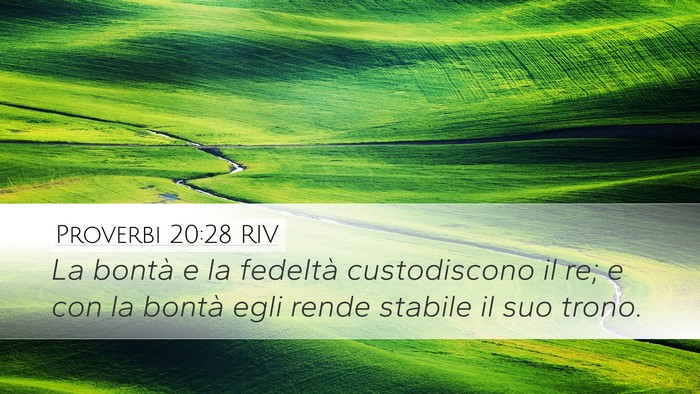 Proverbi 20:28 RIV Bible Verse Image