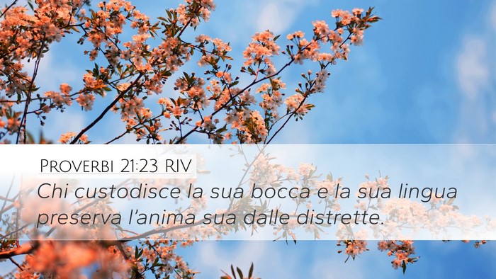 Proverbi 21:23 RIV Bible Verse Image