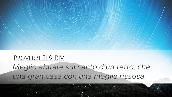 Proverbi 21:9 RIV Bible Verse Image