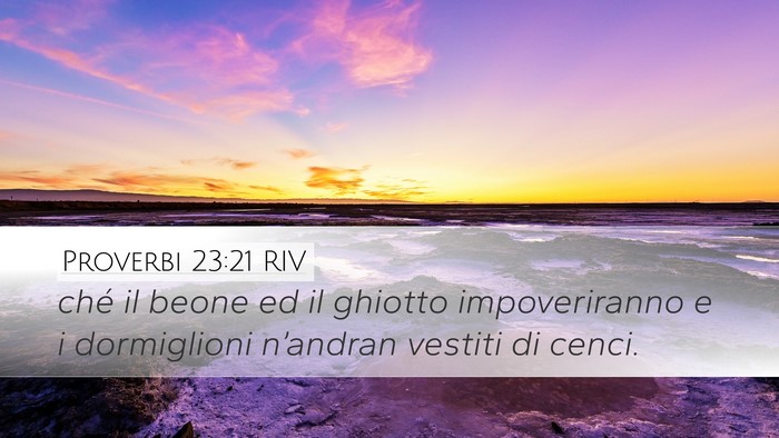 Proverbi 23:21 RIV Bible Verse Image