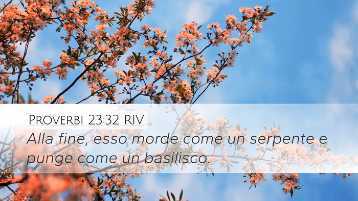Proverbi 23:32 RIV Bible Verse Image