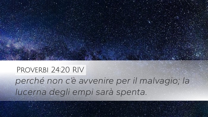 Proverbi 24:20 RIV Bible Verse Image