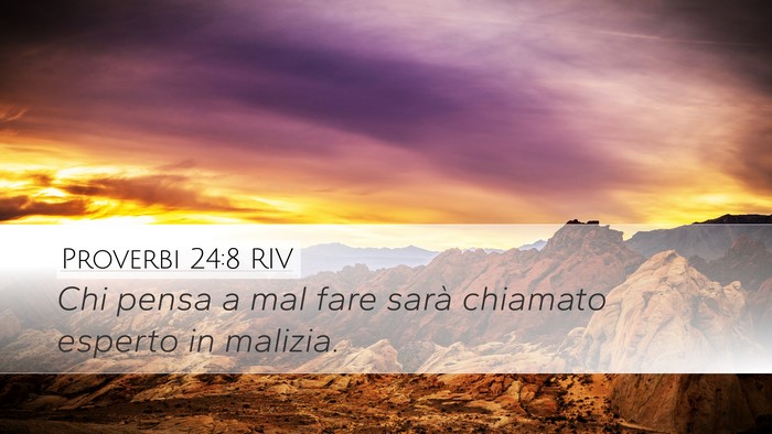 Proverbi 24:8 RIV Bible Verse Image