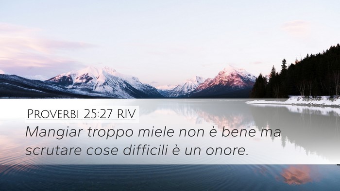 Proverbi 25:27 RIV Bible Verse Image
