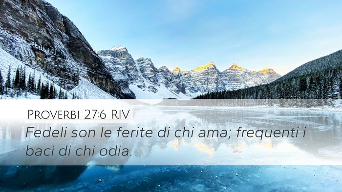 Proverbi 27:6 RIV Bible Verse Image