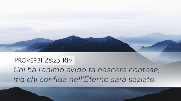 Proverbi 28:25 RIV Bible Verse Image