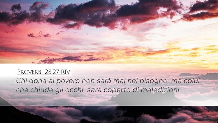 Proverbi 28:27 RIV Bible Verse Image