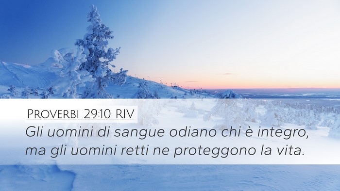 Proverbi 29:10 RIV Bible Verse Image