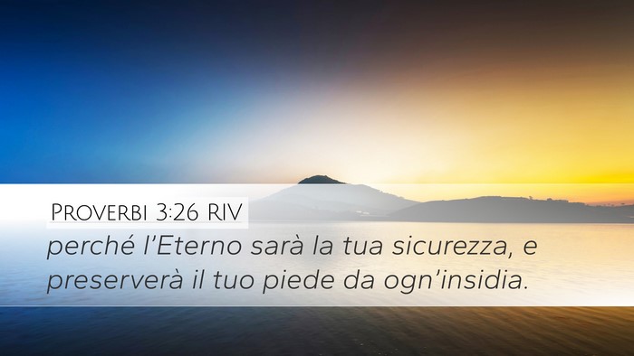 Proverbi 3:26 RIV Bible Verse Image