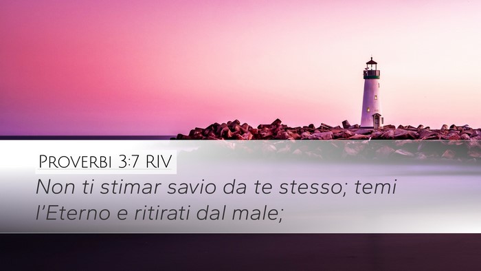 Proverbi 3:7 RIV Bible Verse Image