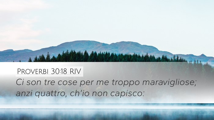 Proverbi 30:18 RIV Desktop Wallpaper - Ci son tre cose per me troppo maravigliose; anzi - Desktop Bible Verse Wallpaper