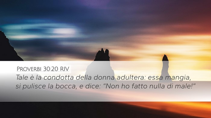 Proverbi 30:20 RIV Bible Verse Image