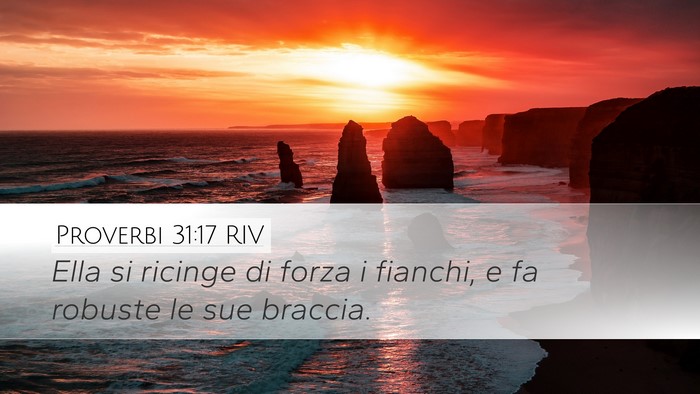 Proverbi 31:17 RIV Bible Verse Image